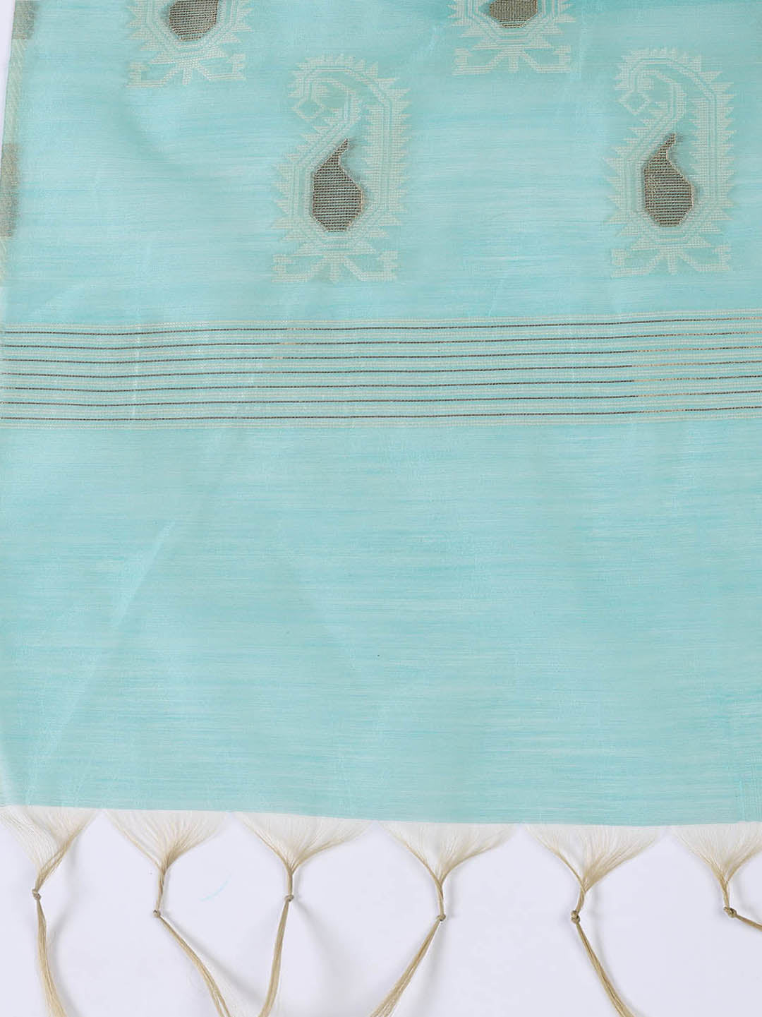 Jamdani Work Chanderi Unstitched Suit Piece With Dupatta