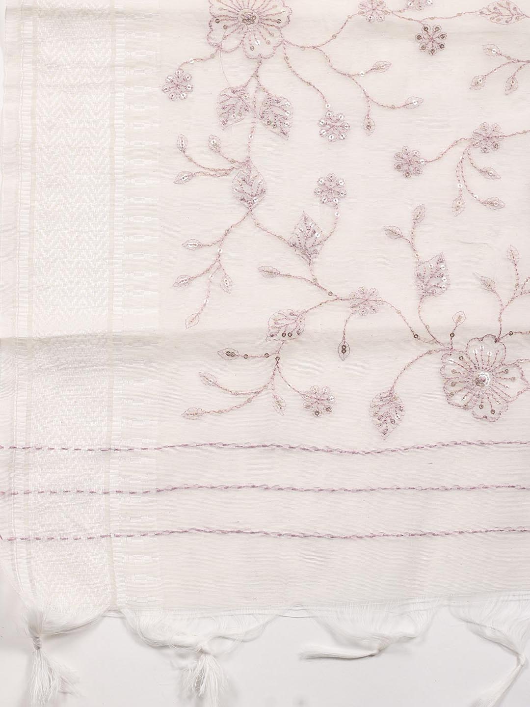 Neck Embroidered Cotton Blend Unstitched Suit Piece With Dupatta