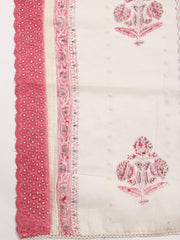 Printed Cotton Blend Unstitched Suit Piece With Dupatta