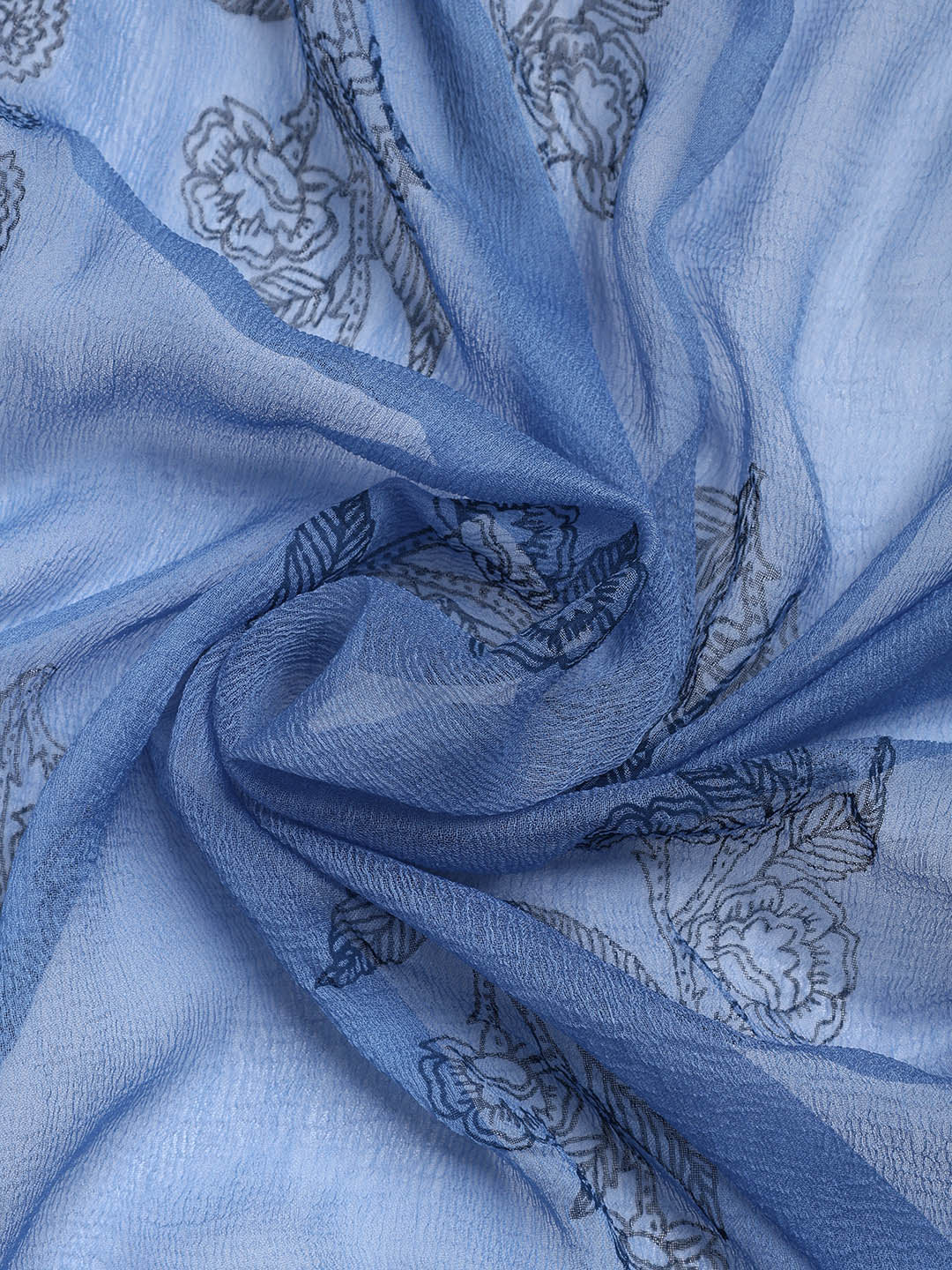 Printed Cotton Blend Unstitched Suit With Dupatta