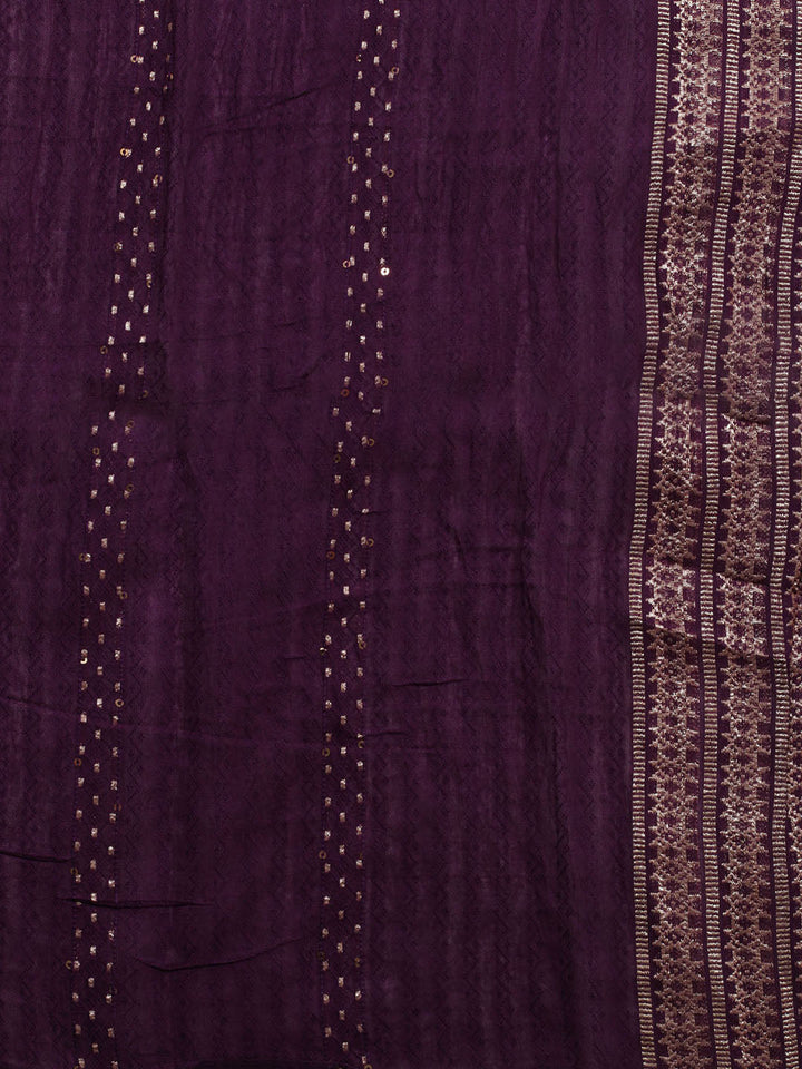 Neck Embroidered Chanderi Unstitched Suit Piece With Dupatta