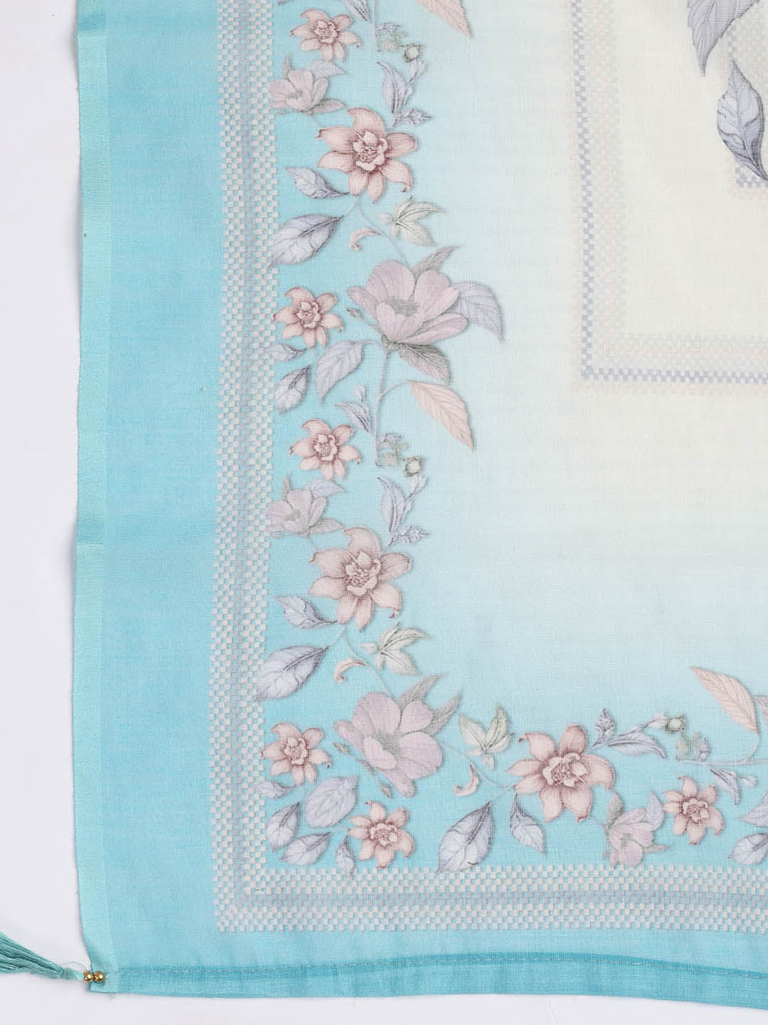 Printed Linen Unstitched Suit Piece With Dupatta