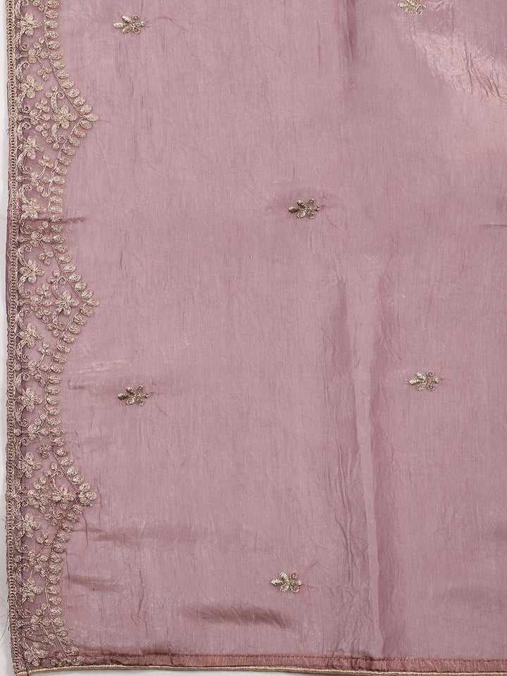 Embroidered Organza Unstitched Suit Piece With Dupatta