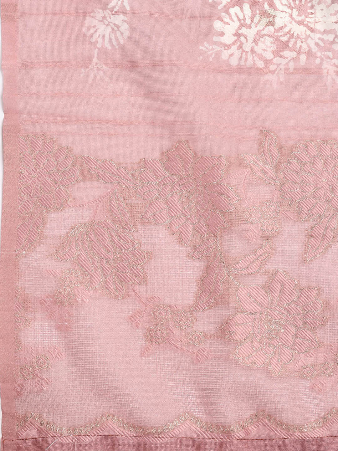 Printed Linen Unstitched Suit Piece With Dupatta