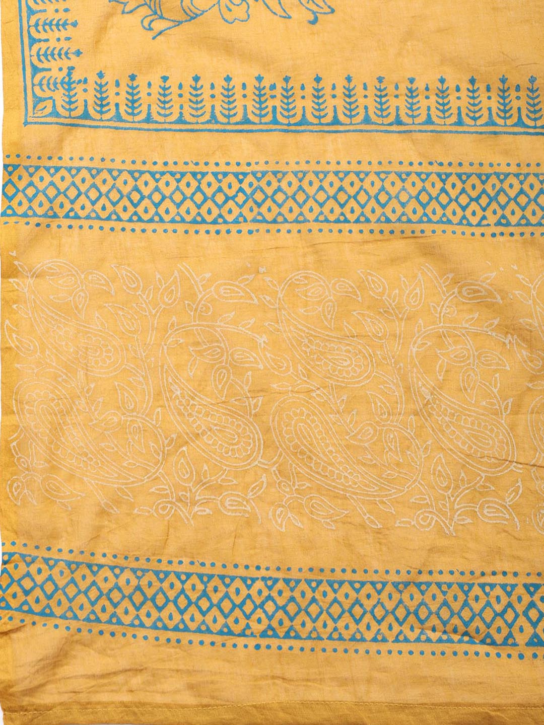 Printed Cotton Blend Unstitched Suit Piece With Dupatta