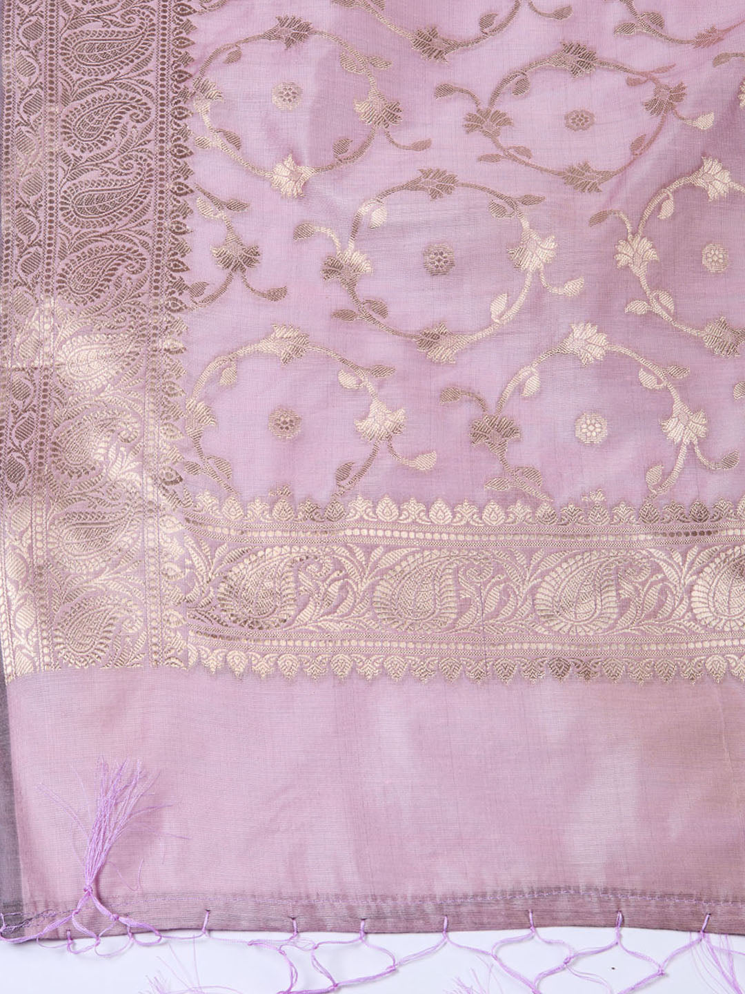 Woven Chanderi Unstitched Suit With Dupatta