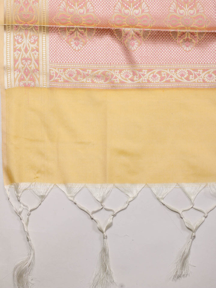 Woven Chanderi Unstitched Suit Piece With Dupatta