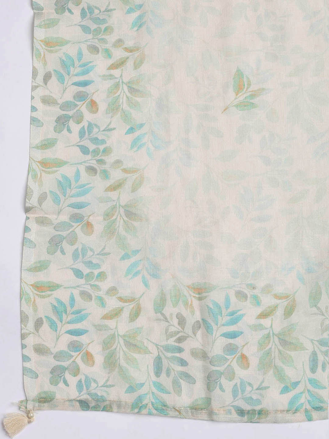 Printed Cotton Blend Unstitched Suit Piece With Dupatta