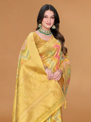 Zari Jaal Cotton Woven Saree