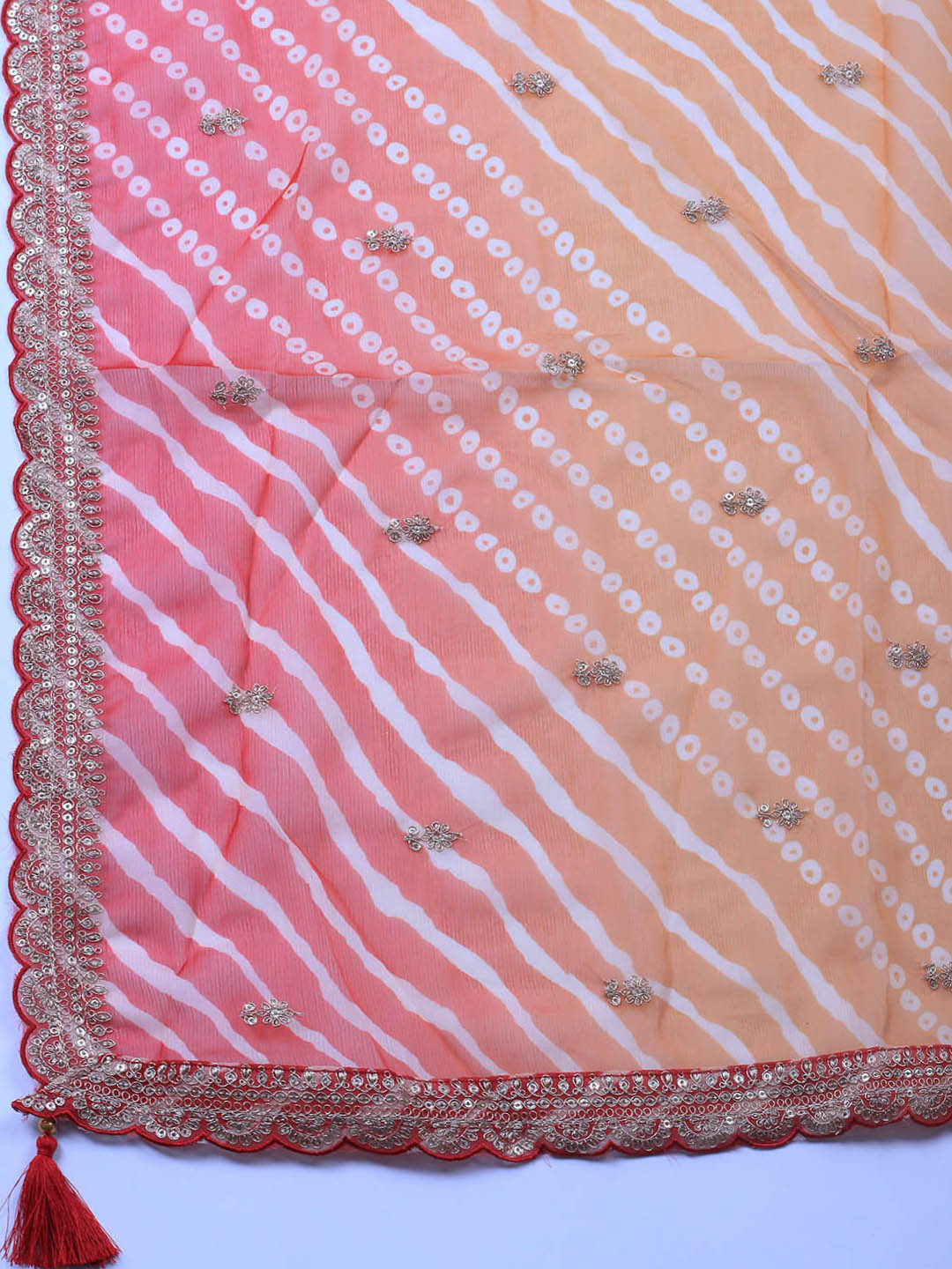 Embroidered Art Silk Unstitched Suit Piece With Dupatta