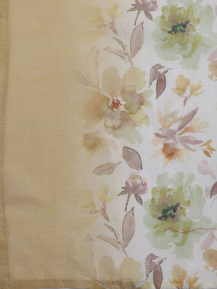 Printed Linen Unstitched Suit Piece With Dupatta