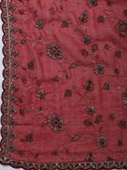 Embroidered Organza Unstitched Suit Piece With Dupatta