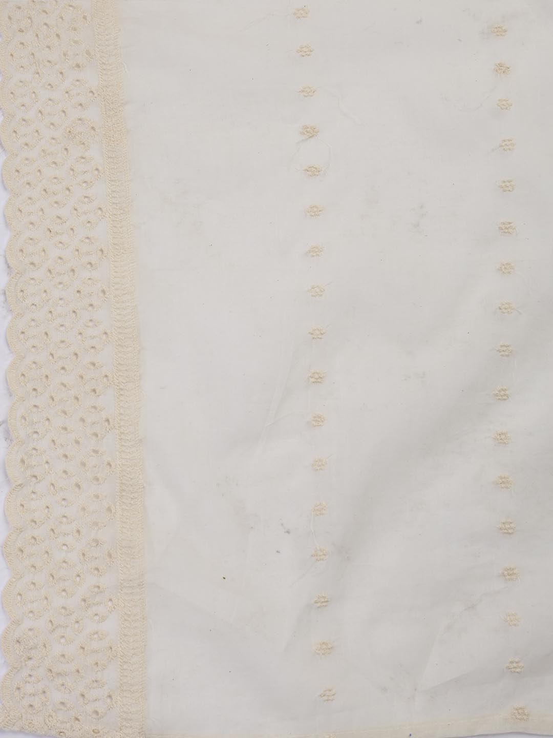 Woven Embroidered Cotton Blend Unstitched Suit With Dupatta
