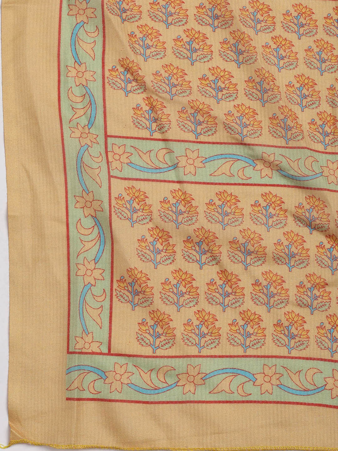 Printed Cotton Blend Unstitched Suit Piece With Dupatta