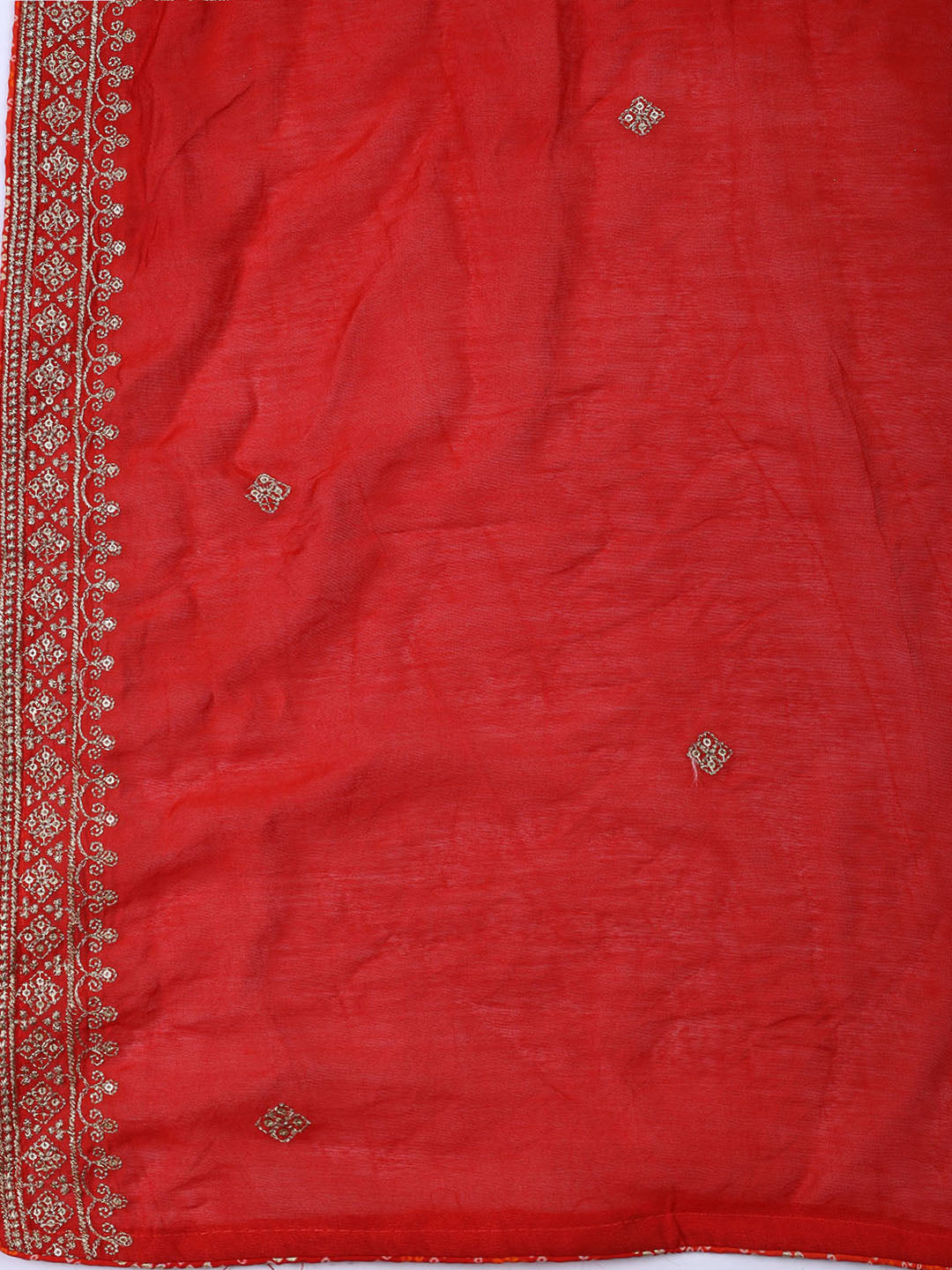 Neck Embroidered Cotton Blend Unstitched Suit With Dupatta