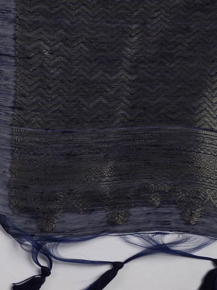 Woven Chanderi Unstitched Suit Piece With Dupatta