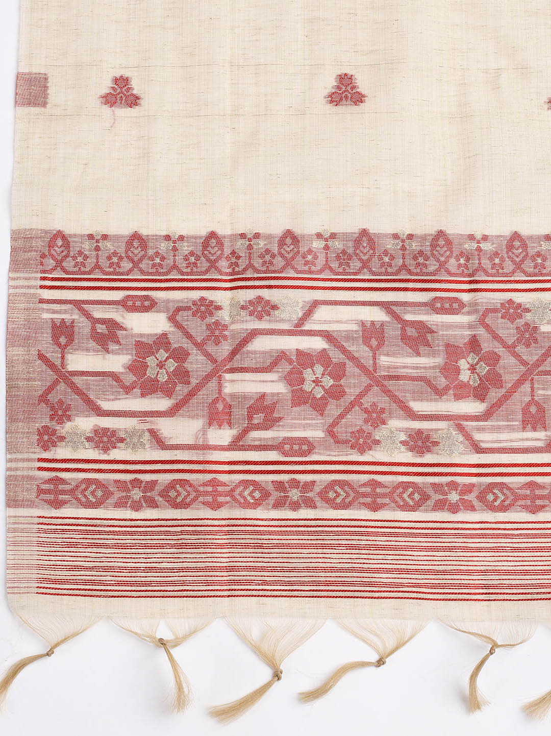 Embroidered Cotton Blend Unstitched Suit Piece With Dupatta