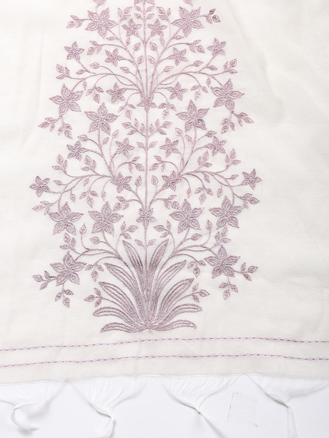 Plain Cotton Blend Unstitched Suit Piece With Dupatta