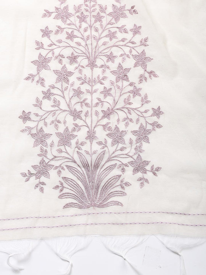 Plain Cotton Blend Unstitched Suit Piece With Dupatta