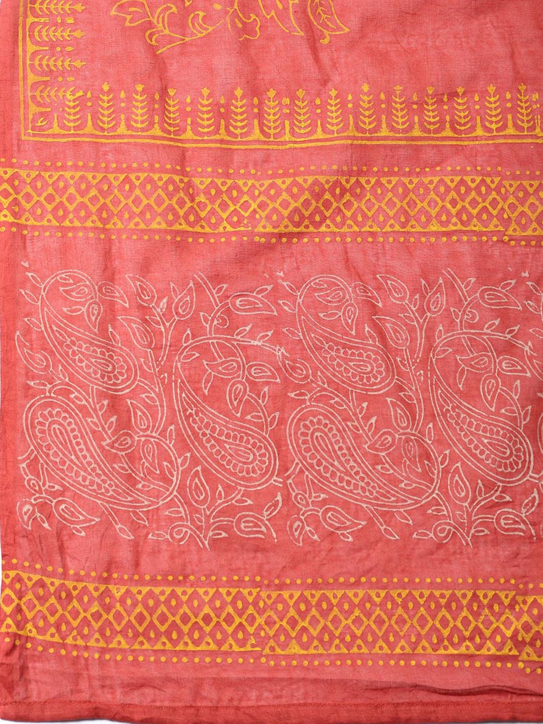 Printed Cotton Blend Unstitched Suit Piece With Dupatta