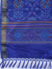 Printed Chanderi Unstitched Suit With Dupatta