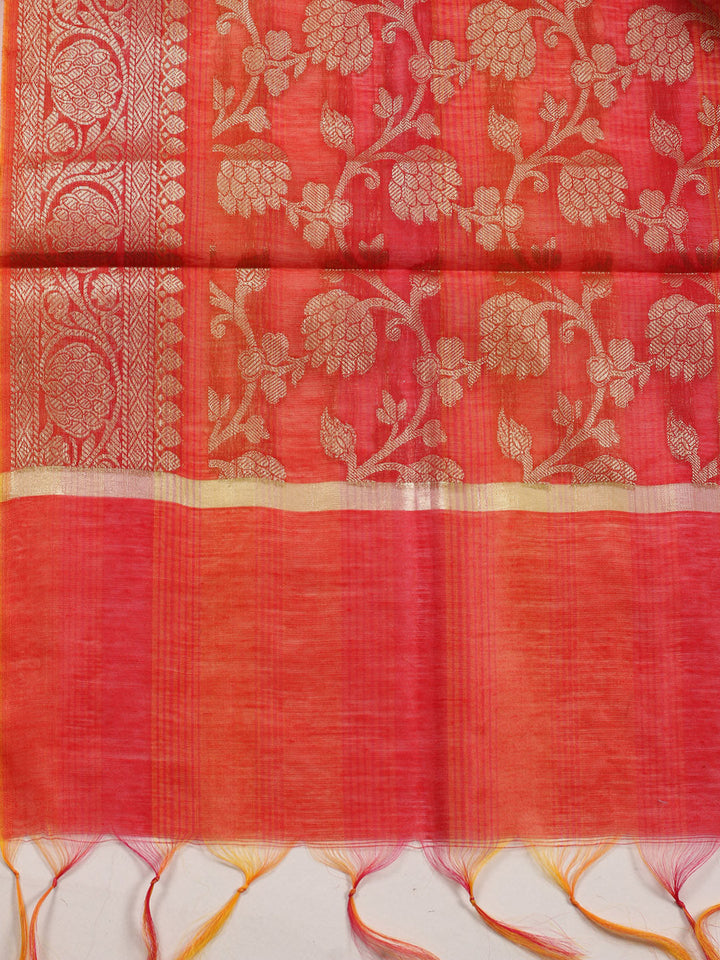 Woven Chanderi Unstitched Suit With Dupatta