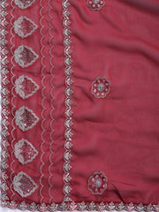 Embroidered Organza Unstitched Suit Piece With Dupatta