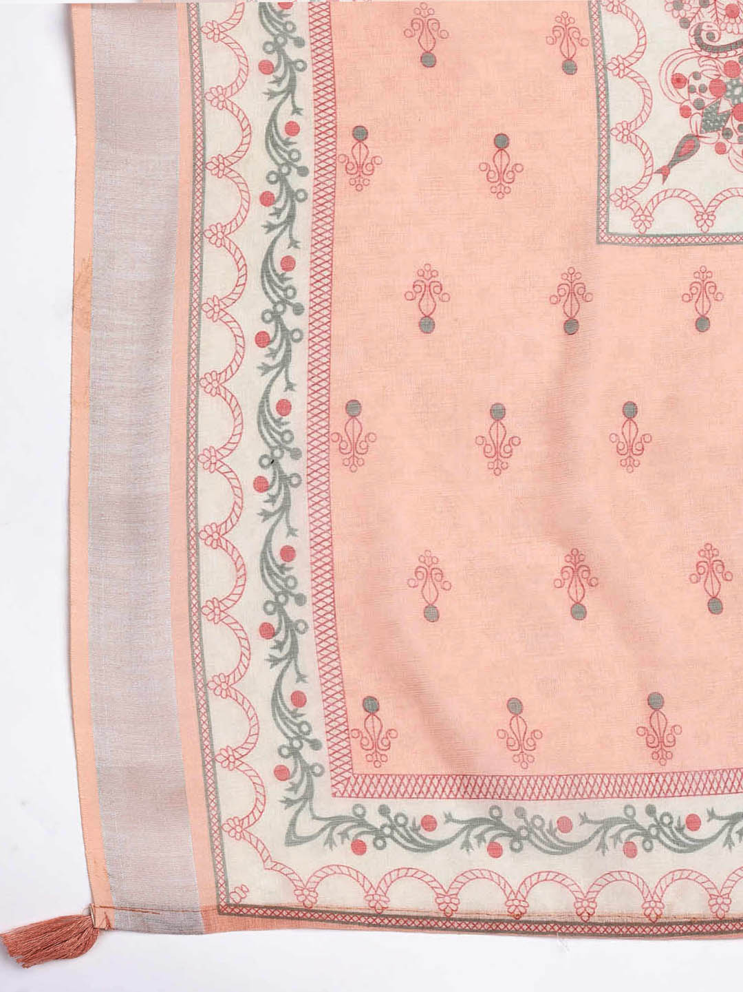 Printed Linen Unstitched Suit With Dupatta