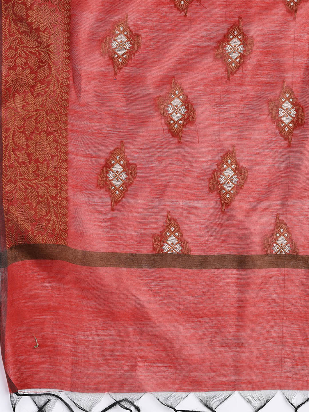 Woven Chanderi Unstitched Suit With Dupatta