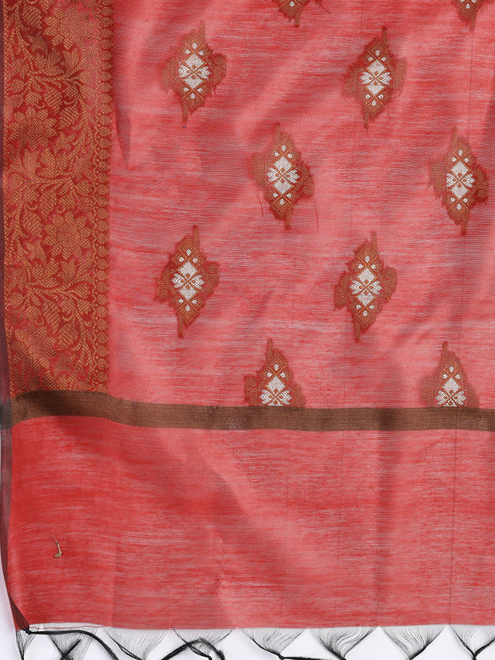 Woven Chanderi Unstitched Suit With Dupatta