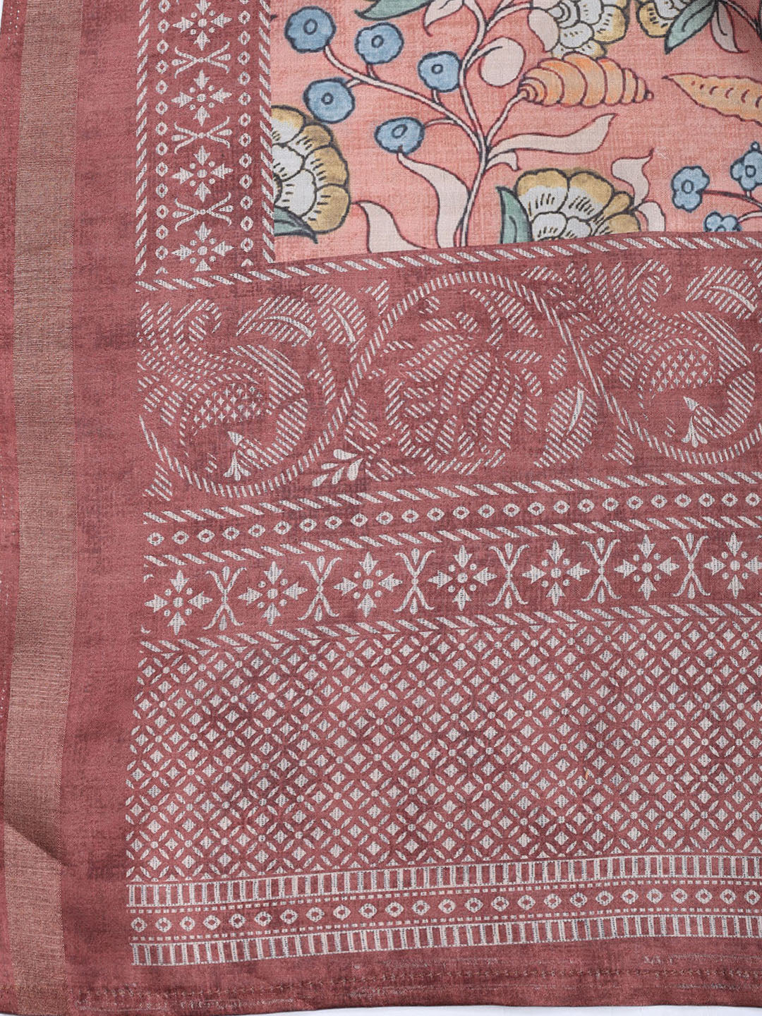 Neck Embroidered Tissue Unstitched Suit With Dupatta