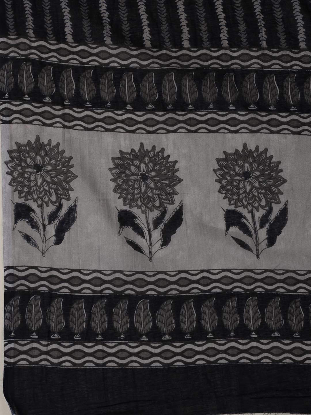 Printed Cotton Blend Unstitched Suit Piece With Dupatta