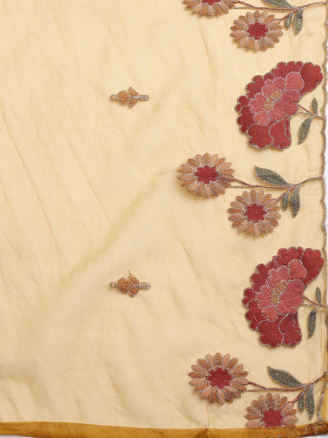 Neck Embroidery Tissue Unstitched Suit With Dupatta