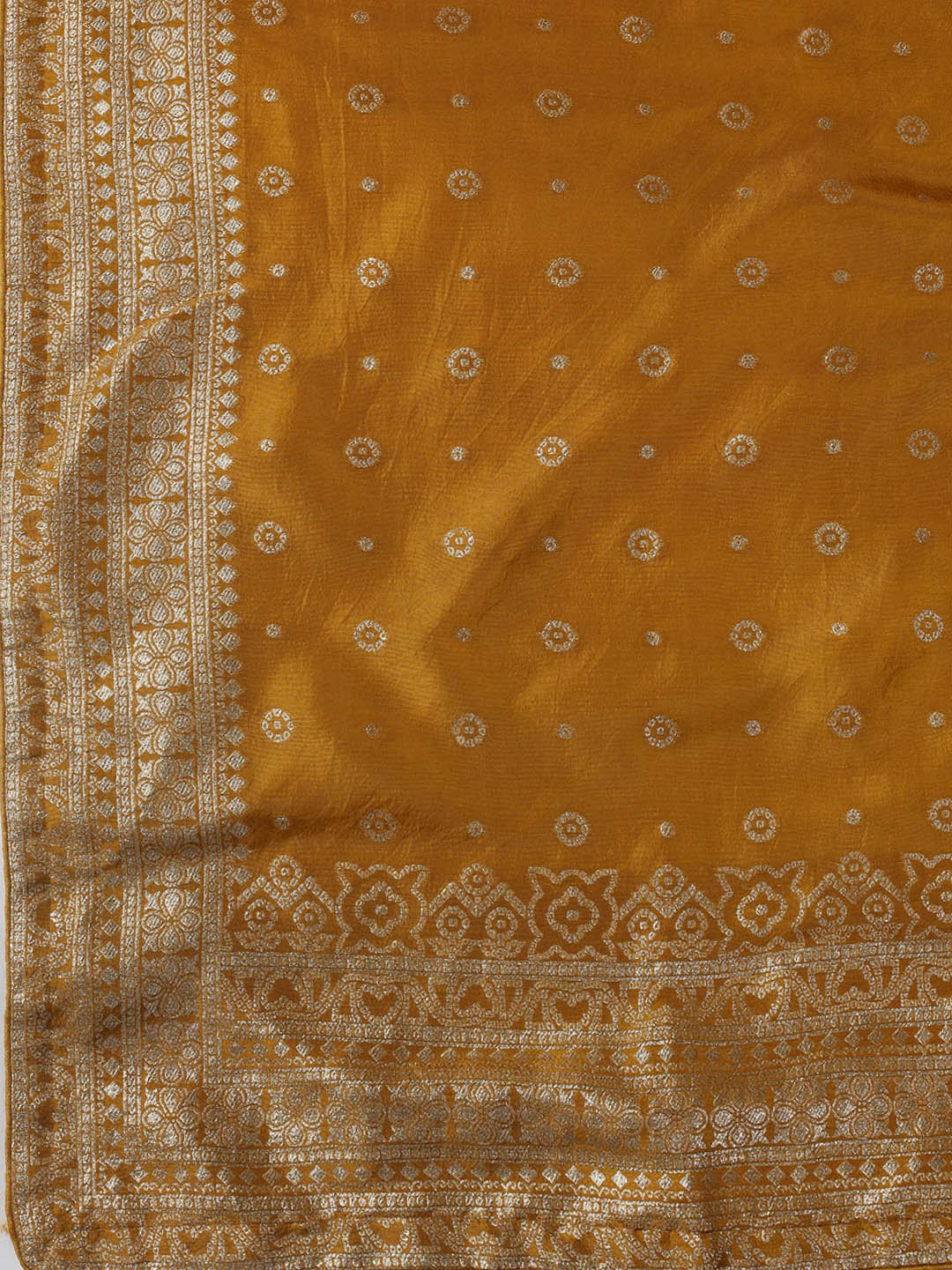 Embroidered Art Silk Unstitched Suit Piece With Dupatta