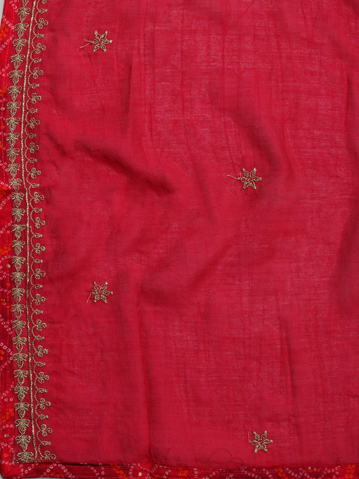 Neck Embroidered Cotton Blend Unstitched Suit With Dupatta