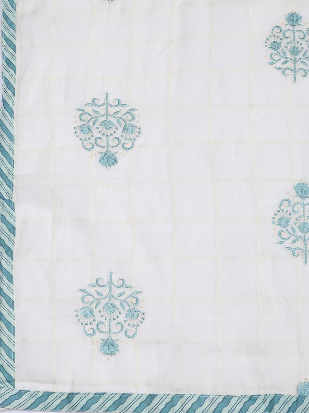 Printed Cotton Blend Unstitched Suit With Dupatta