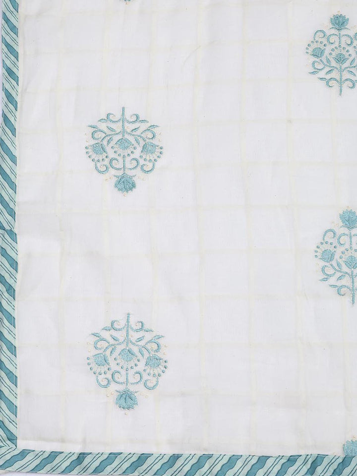 Printed Cotton Blend Unstitched Suit With Dupatta