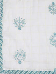 Printed Cotton Blend Unstitched Suit With Dupatta