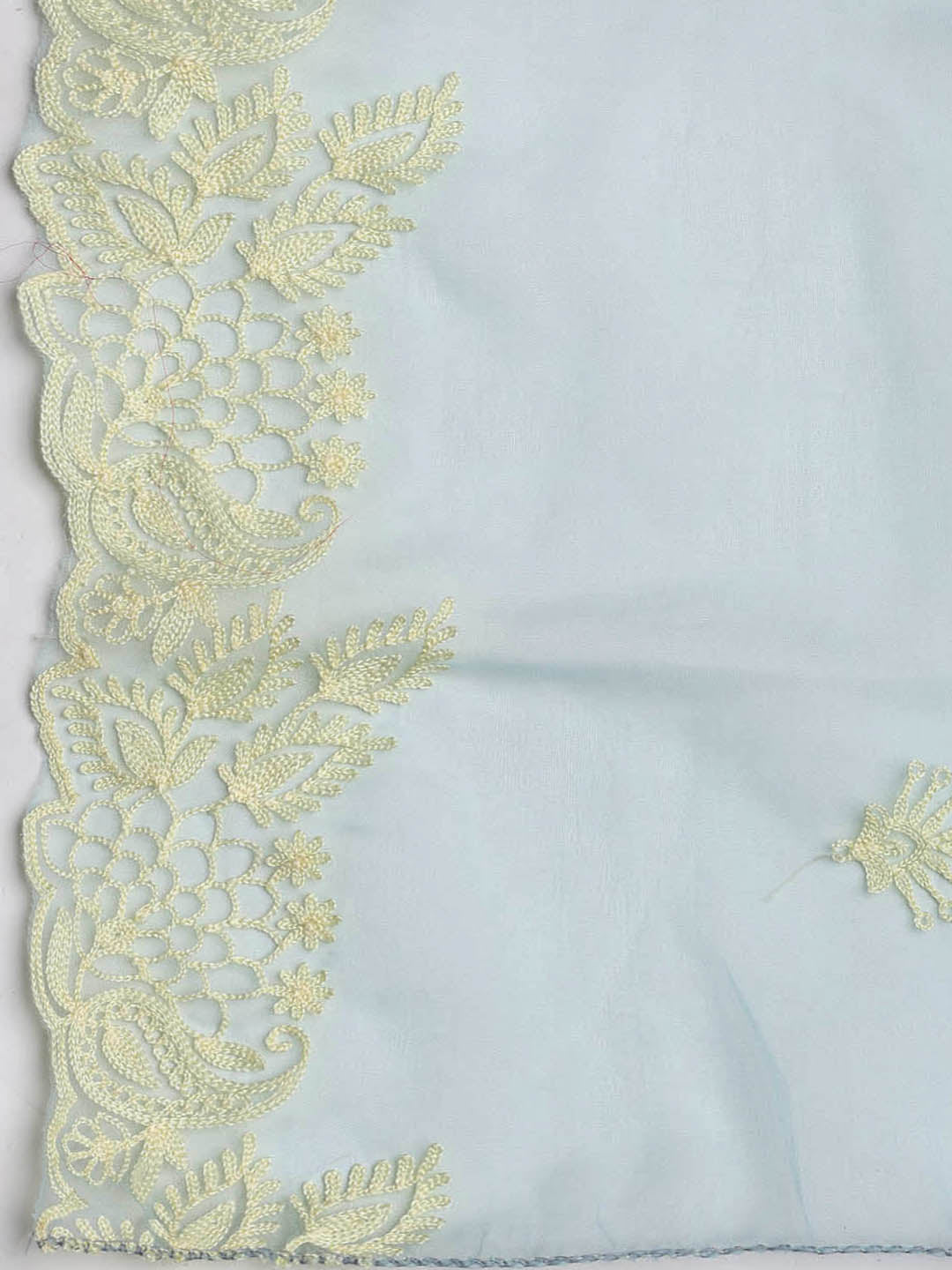 Cotton Blend Unstitched Suit Piece With Dupatta
