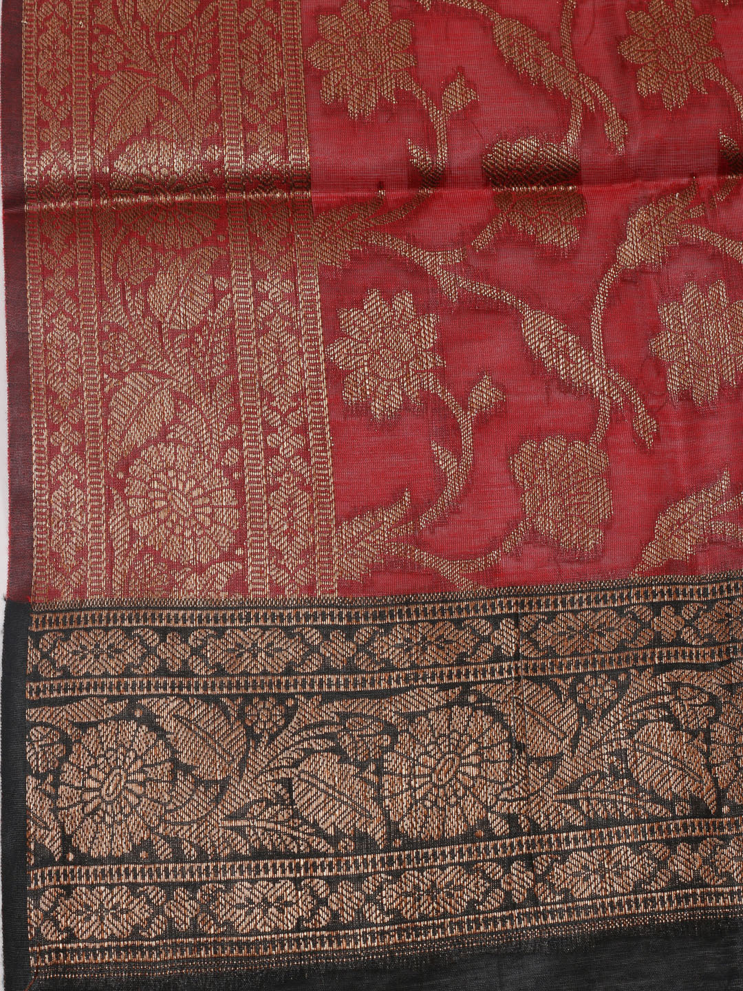 Neck Embroidered Chanderi Unstitched Suit Piece With Dupatta