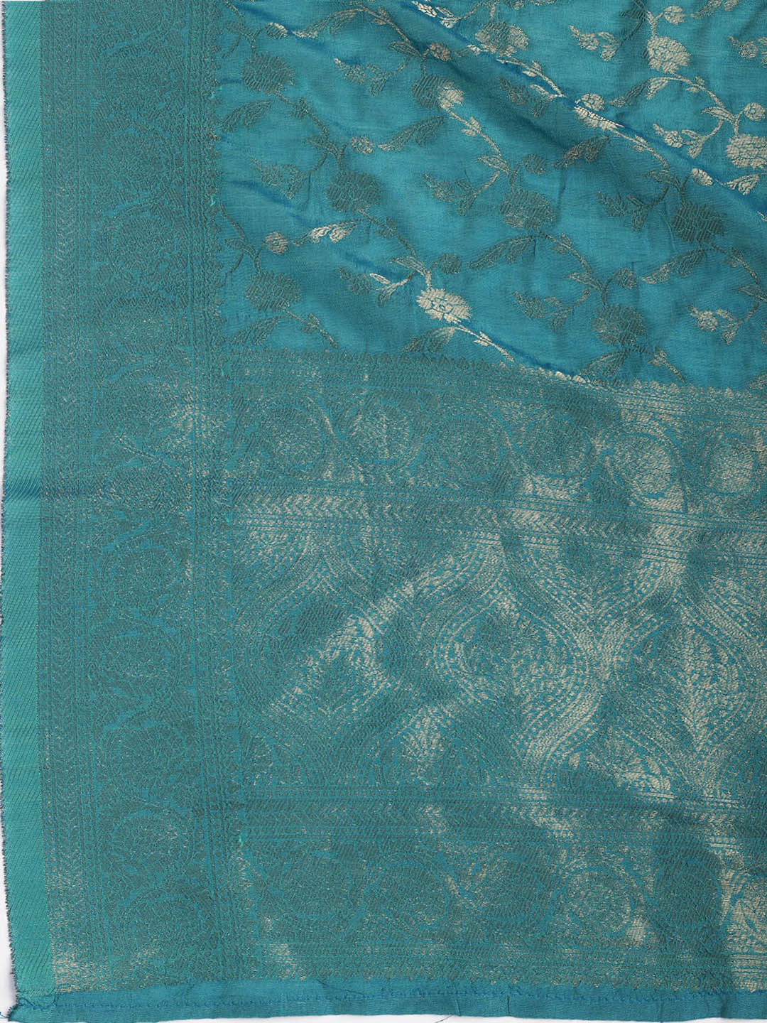 Embroidered Chanderi Unstitched Suit Piece With Dupatta