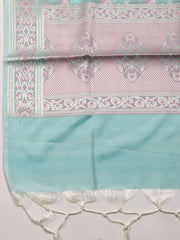 Woven Chanderi Unstitched Suit Piece With Dupatta