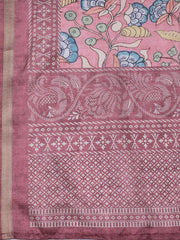 Neck Embroidery Art Tussar Unstitched Suit With Dupatta