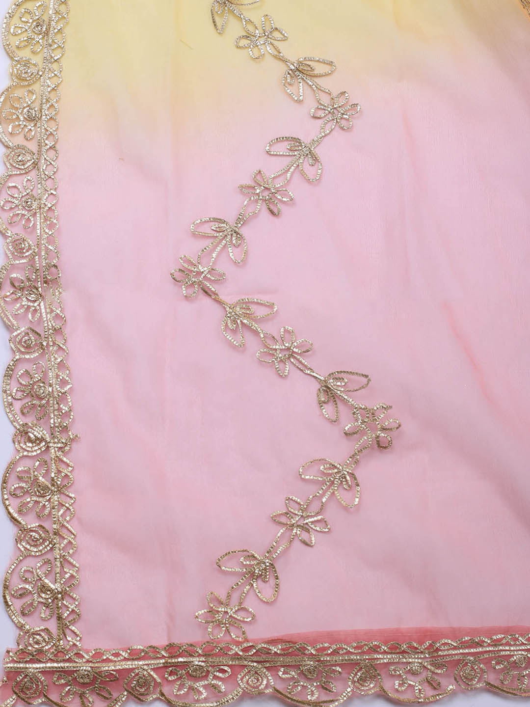 Neck Embroidery Chanderi Unstitched Suit With Dupatta