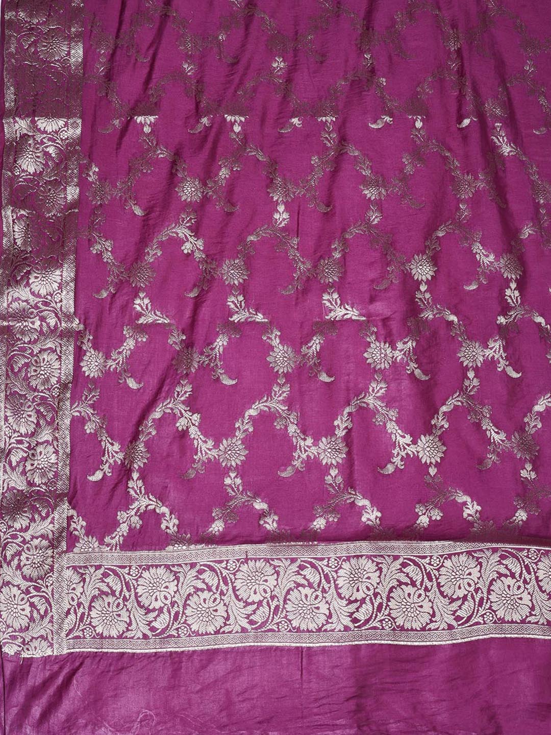 Woven Chanderi Unstitched Suit With Dupatta