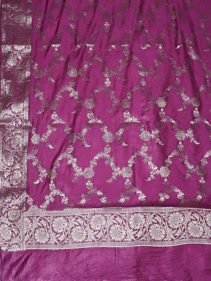 Woven Chanderi Unstitched Suit With Dupatta