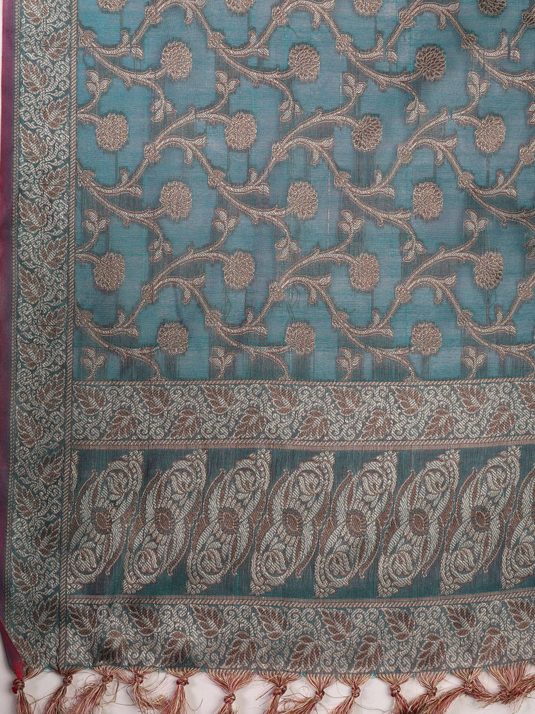 Banarasi Chanderi Unstitched Suit With Dupatta