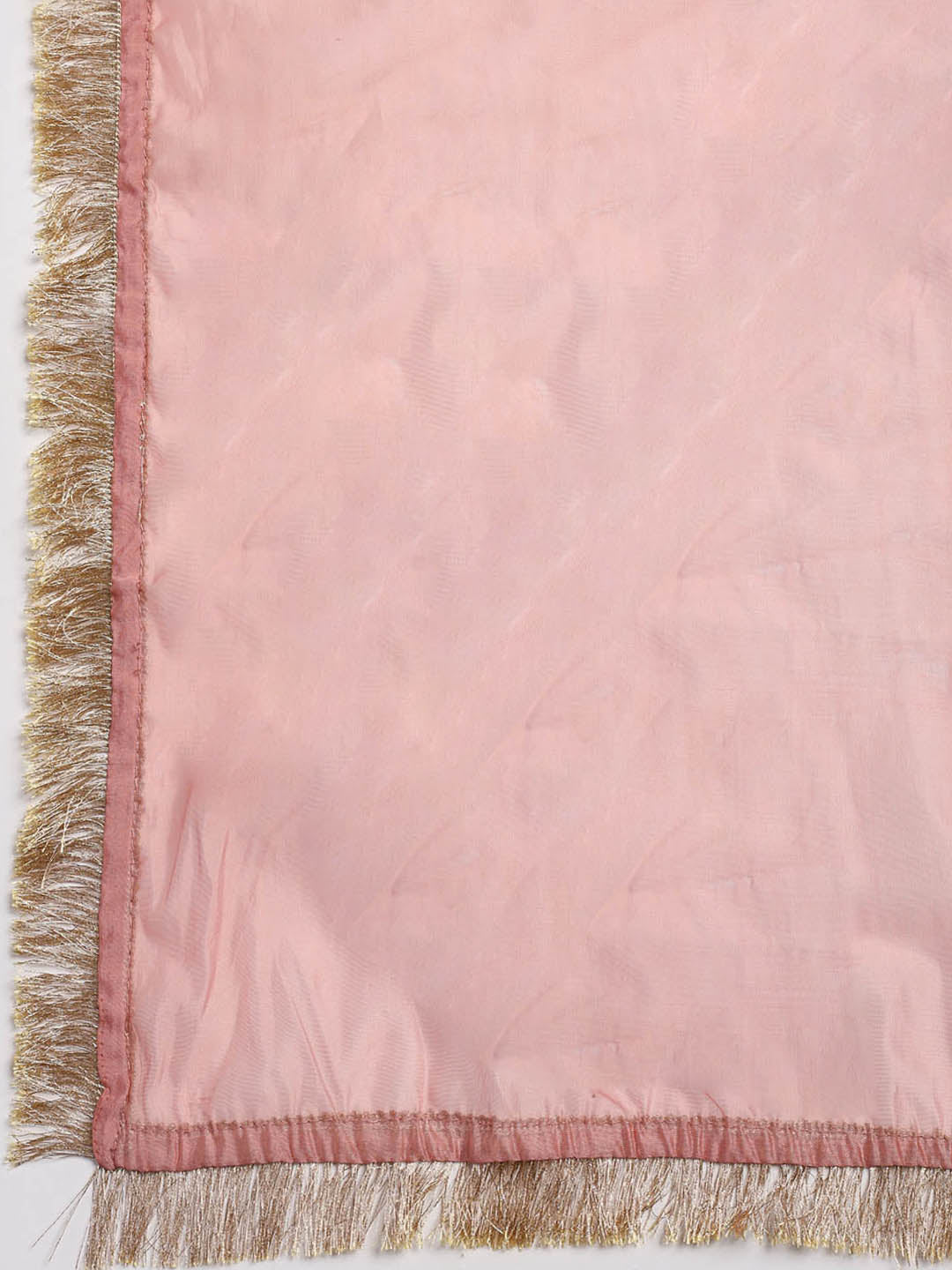 Patch Neck Organza Unstitched Suit Piece With Dupatta