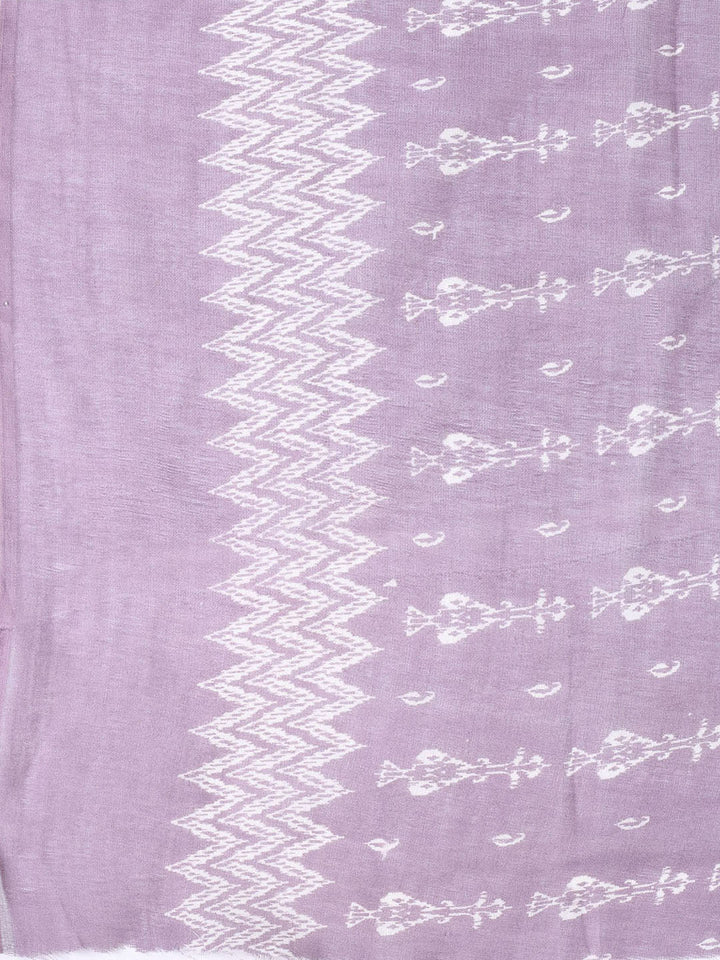 Printed Cotton Blend Unstitched Suit With Dupatta
