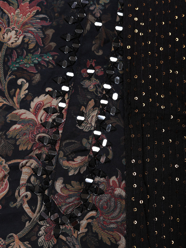 Embroidered Cotton Unstitched Suit With Pant &amp; Dupatta